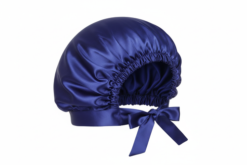Bonnet en Satin pour femmes, 1 pièce, solide, chapeau de couchage, bande de cravate extensible, Bonnet de douche de nuit élastique, couvre-tête réglable pour femmes