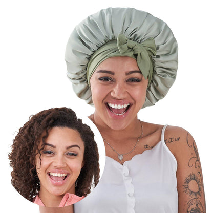 Amounz Bonnet, Satin Hair Bonnet For Sleeping For Wavy Curly Natural Hair