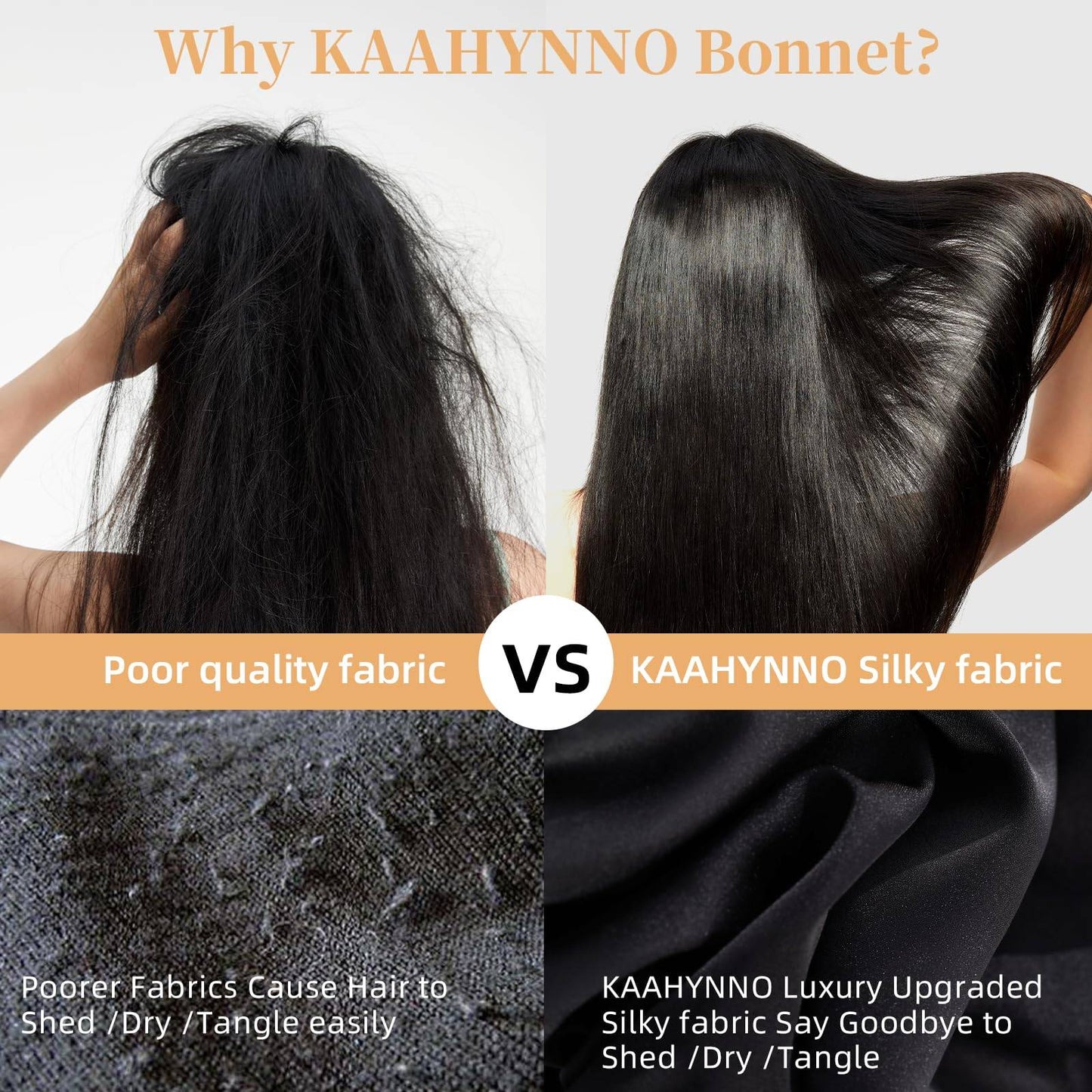 Amounz Bonnet, Satin Hair Bonnet For Sleeping For Wavy Curly Natural Hair