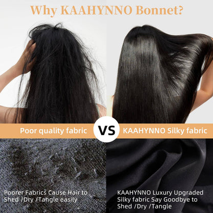 Amounz Bonnet, Satin Hair Bonnet For Sleeping For Wavy Curly Natural Hair